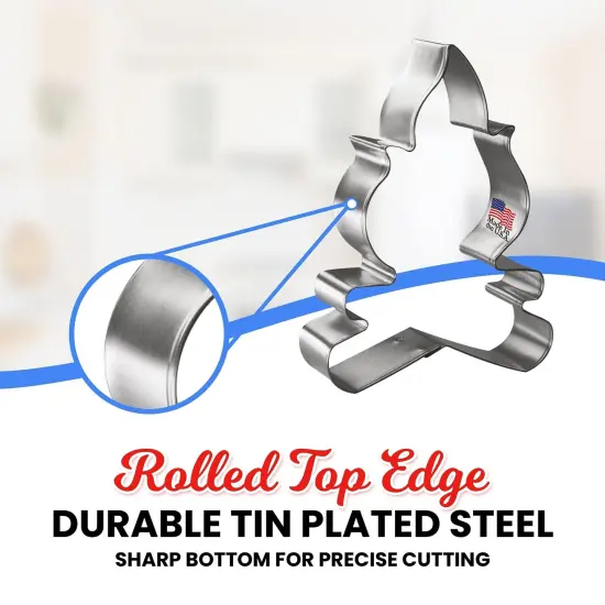 Campfire Cookie Cutter 4 in B1568, CookieCutter.com, Tin Plated Steel, Handmade in the USA {4}
