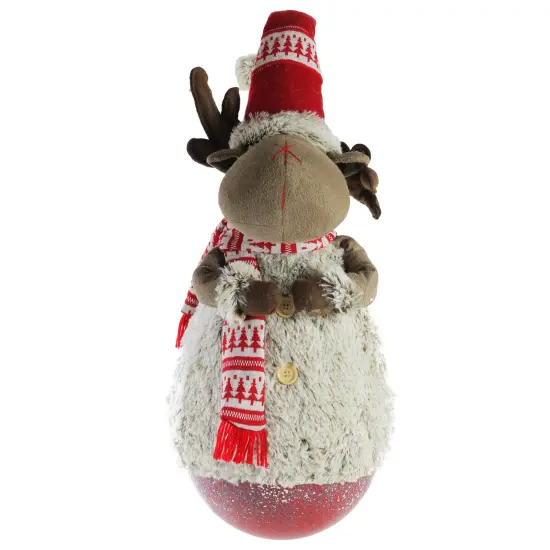Northlight Tumbling Melvin the Moose Christmas Figure - 37" - Red and Brown {1}