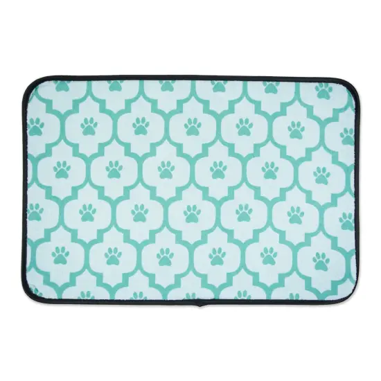 DII Aqua Lattice Paw Pet Mat {1}