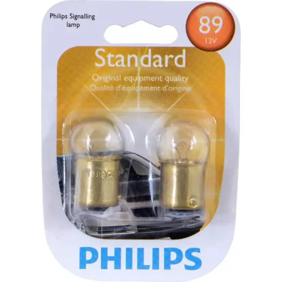 2 Pack - Philips 89 7.5w 13v G6 Automotive Bulb {4}