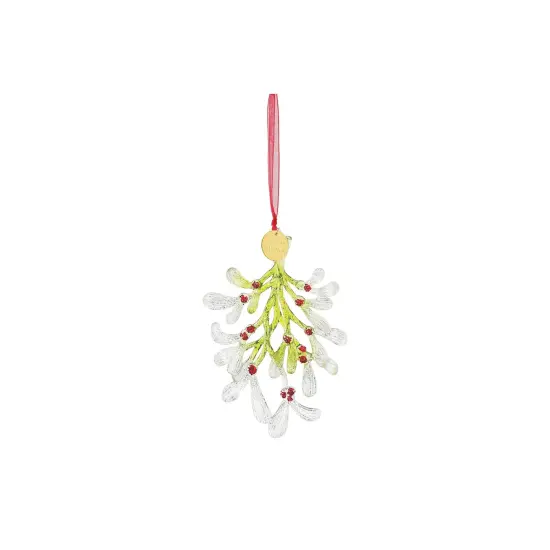 Enesco Enesco Faceted Acrylic Mistletoe Kisses Christmas Ornament Green {3}