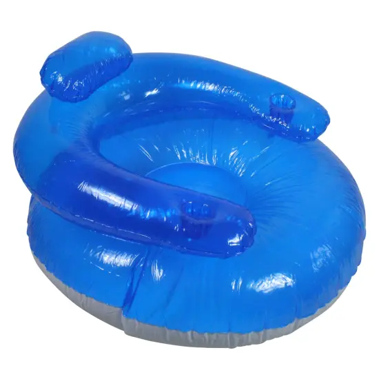 Swim Central 43" Inflatable Transparent Blue Swimming Pool Bubble Chair {3}