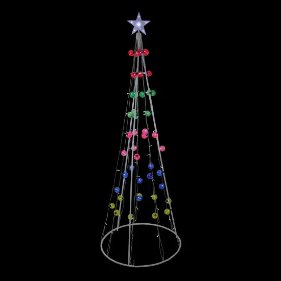 Northlight Lighted Show Cone Christmas Tree Outdoor Decoration - 6' - Multicolor {1}