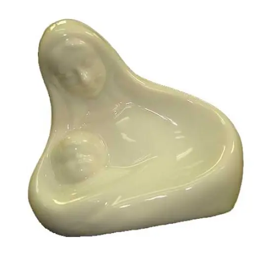 Diva At Home Mary and Jesus Ceramic Christmas Ornaments - 3" - Cream - Set of 96 Ivory {1}