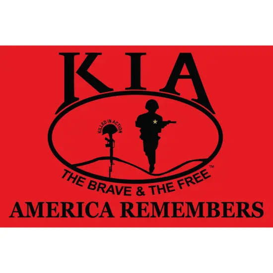 KIA America Remembers Flag On A Stick 12" x 18" {1}