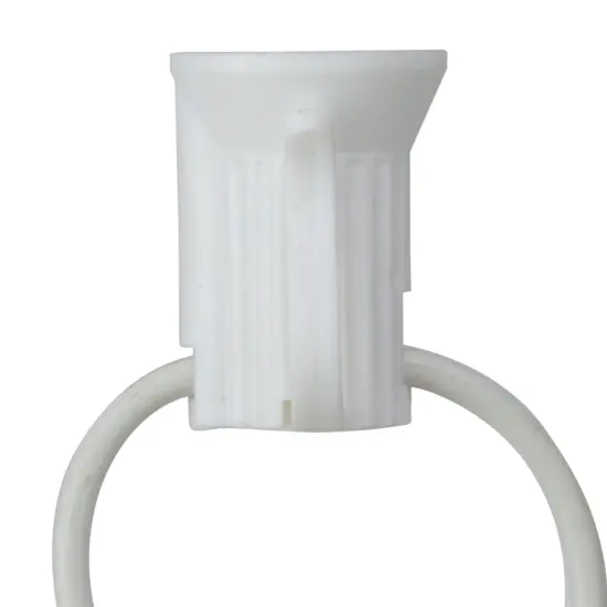 Northlight Commercial Grade C7 Christmas Light Socket Set - 50' White Wire - 18 Gauge {3}