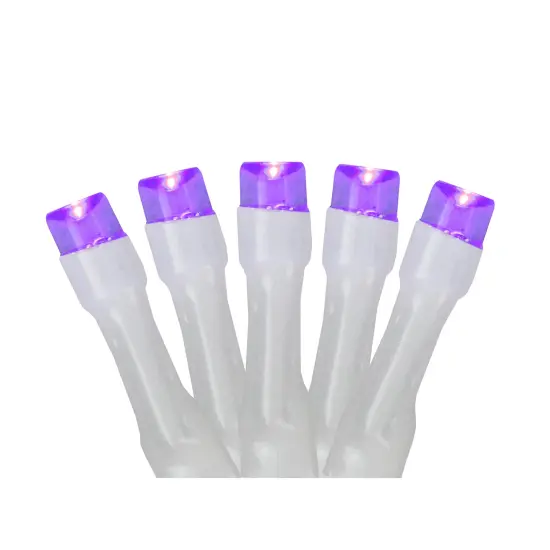 Northlight LED Wide Angle Christmas Lights - Purple - 9.5' White Wire - 20ct {1}