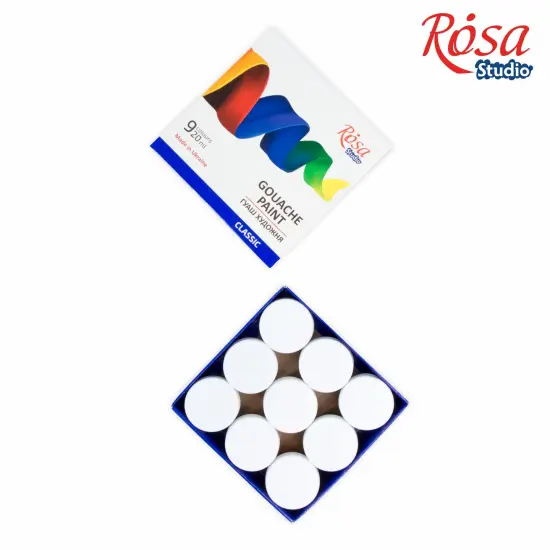 Gouache paint set 9*20ml ROSA Studio {3}