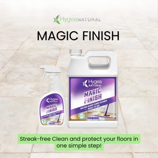 Hygea Natural Magic Finish - Natural Enzyme-Based Floor Cleaner (Ready to Use) Gallon 128 oz {2}