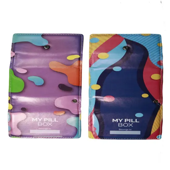 RE-FOCUS THE CREATIVE OFFICE, 7 Day Pill Organizer Box, Inspirational Pastel multicolor {2}