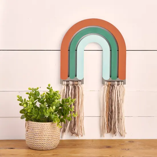 9 in. Unfinished Fiber Art Rainbow Base {2}