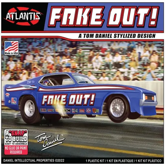 Atlantis Plastic Model Kit-Snap Tom Daniel Fake Out Funny Car {1}