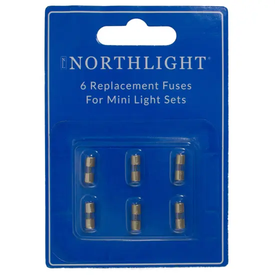 Northlight Replacement Fuses For Mini Christmas Lights - 3 Amps - Set of 6 Clear {1}