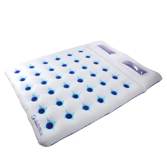 Swim Central Inflatable Dual Window Pool Air Mattress - 76" - Blue and White {5}