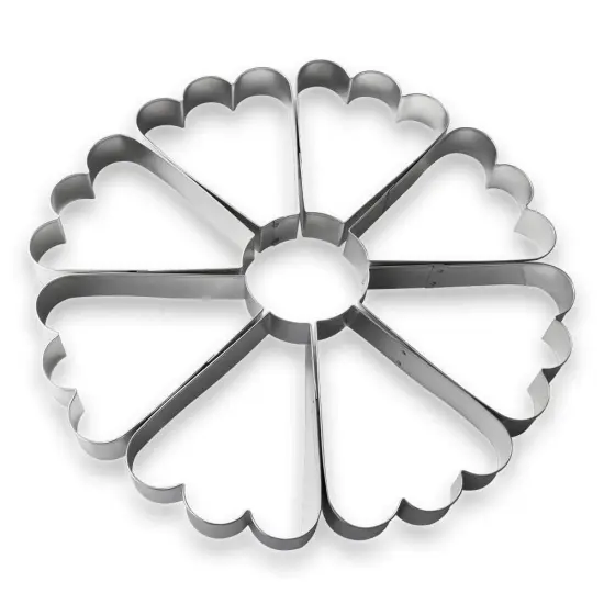 Fan Three Bumps Cookie Platter Cutter 4.5 in B0714, CookieCutter.com, Tin Plated Steel, Handmade in the USA {3}