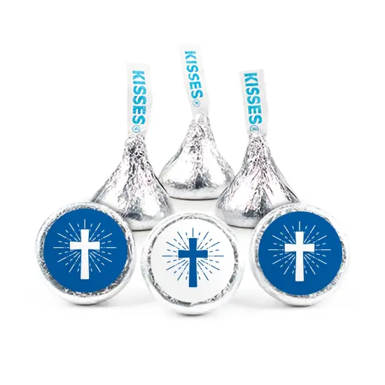 85 Pcs Religious Candy Party Favors Hershey's Kisses Vacation Bible School Church Chocolate (13.6oz, Approx. 85 Pcs) - No Assembly Required - By Just Candy {1}