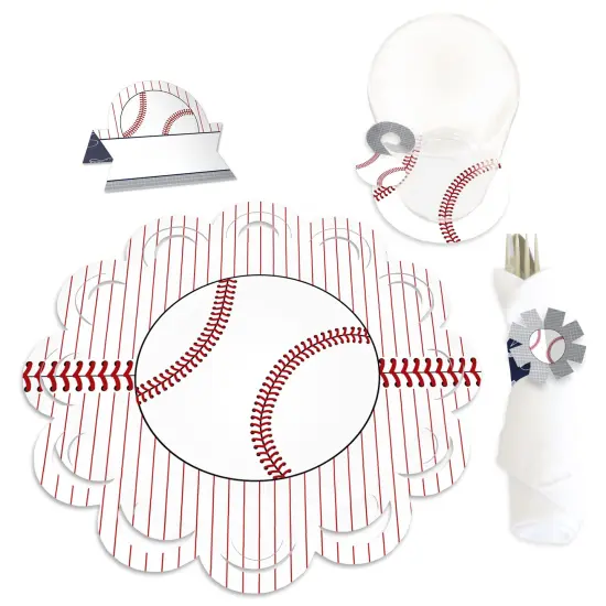 Big Dot of Happiness Batter Up - Baseball - Baby Shower or Birthday Party Paper Charger & Table Decorations Chargerific Kit for 8 {1}