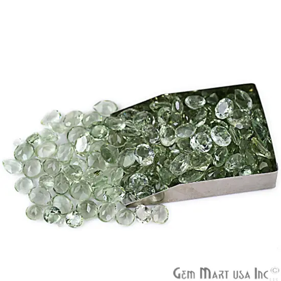 Green Amethyst Gemstone, 100% Natural Faceted Loose Gems, Wholesale Gemstones, 6-12mm, 50Carats, GemMartUSA (GA-60001-50) {2}