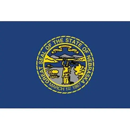 Nebraska Flag On A Stick 12" x 18" {1}