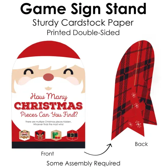 Big Dot of Happiness Jolly Santa Claus - Christmas Party Scavenger Hunt - 1 Stand and 48 Game Pieces - Hide and Find Game {7}