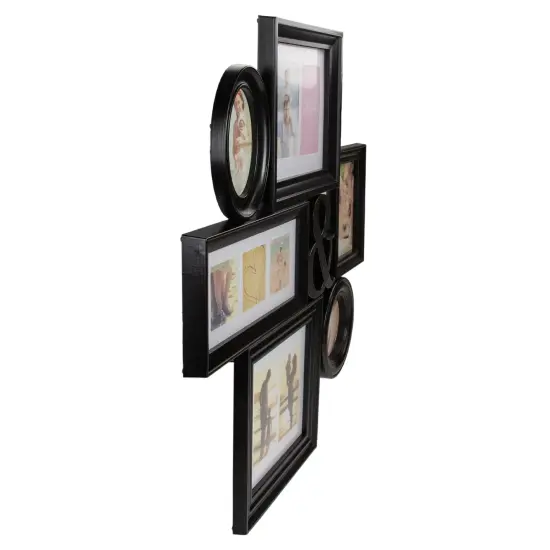 Northlight Ampersand Multi-Sized Photo Collage Picture Frame - 27" - Black {4}