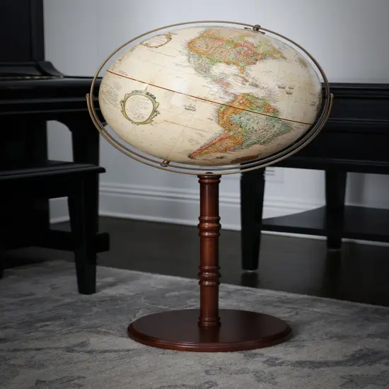 The Commander II 16" Diameter Floor Standing World Globe {2}