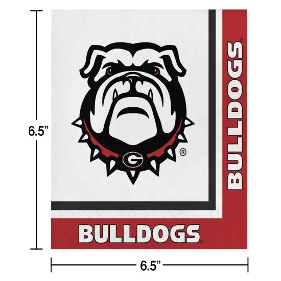 Georgia Bulldogs Lunch Napkins, 60 Count {2}