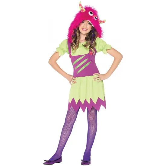 Enchanted Costumes Girl's Fuzzy Wuzzy Wanda Halloween Costume - Large Green {3}