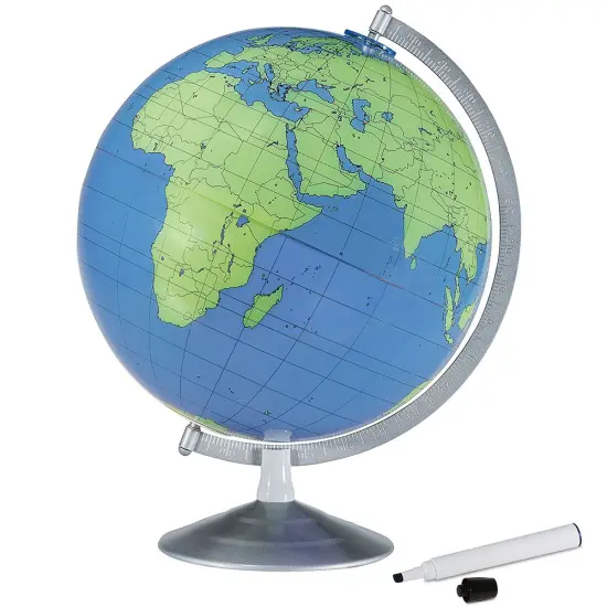 12" Diameter Geographer Write on/Wipe off World Globe {1}