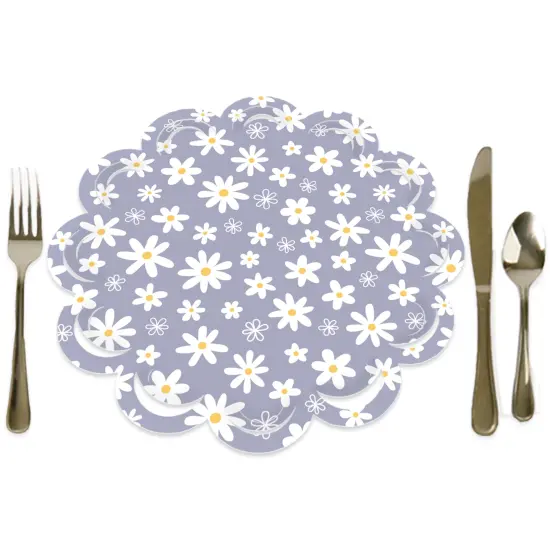 Big Dot of Happiness Purple Daisy Flowers - Floral Party Round Table Decorations - Paper Chargers - Place Setting For 12 {1}
