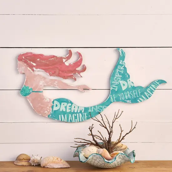 25 in. Unfinished Wooden Mermaid {6}