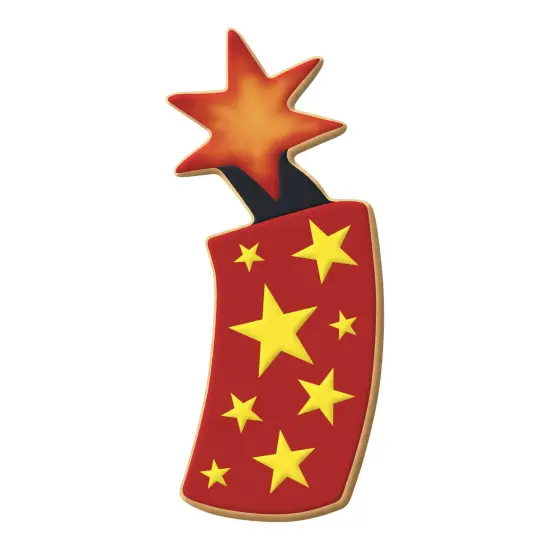 Fire Cracker Cookie Cutter 4", CookieCutter.com, Tin Plated Steel, Handmade in the USA {4}