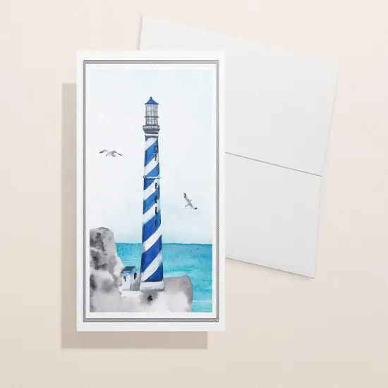 Lighthouse Note Cards Set | Nautical Sympathy Greeting Cards | Assorted Coastal Cards | Blank Cards with Envelopes | Set of 12, 24 {3}