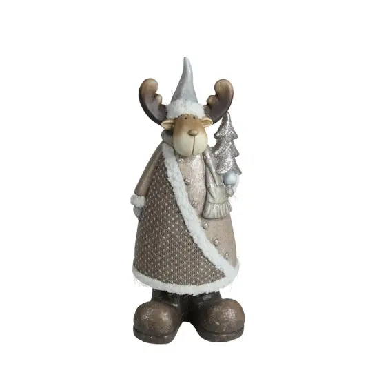 Northlight Reindeer with Glitter Christmas Tree Figurine - 15.75" Brown {1}