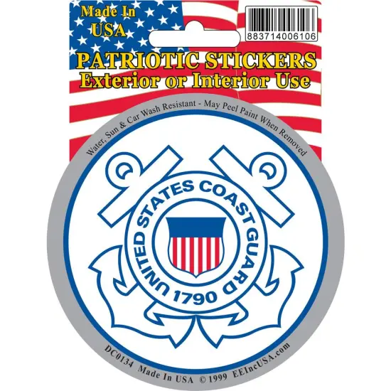 United States Coast Guard Sticker 3-1/4" {1}