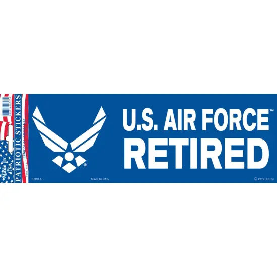 BM0127 Blue U.S. Air Force Retired Sticker (3.5x10'') {1}
