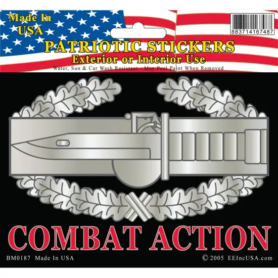 BM0187 Black U.S. Aarmy C.A.B. Sticker (3.5x5'') {1}