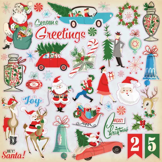 Carta Bella A Very Merry Christmas 12x12 Element Stickers {1}