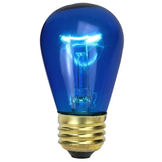 Northlight Transparent Incandescent S14 Edison Style Christmas Replacement Bulbs - Blue - Pack of 25 {5}