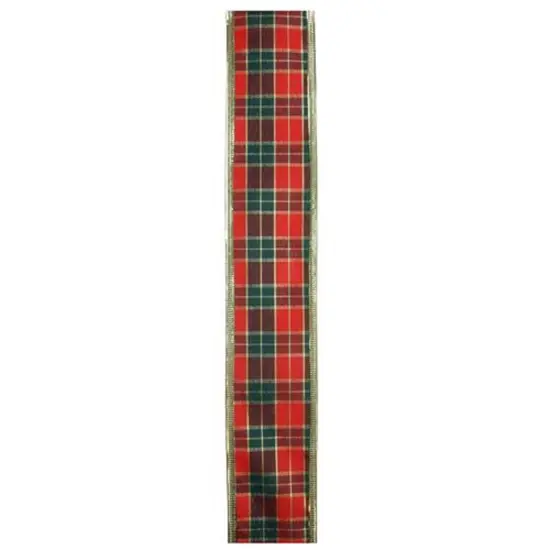 Northlight Green and Red Plaid Wired Christmas Craft Ribbon 2.5" x 10 Yards {3}