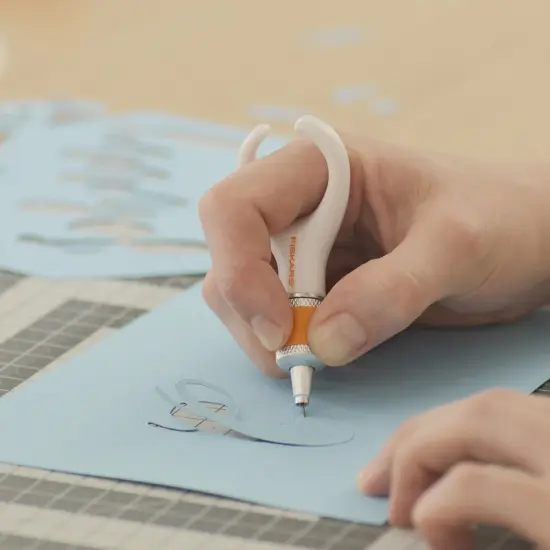 Fiskars Fingertip Swivel Knife-Orange/White {4}