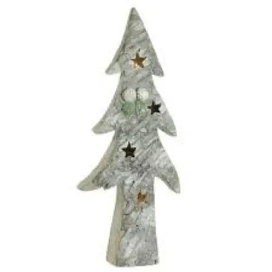 Northlight LED Lighted Glitter Christmas Tree Table Top Decoration - 30" - White and Green {3}