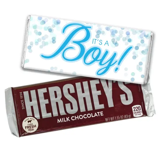 It's a Boy Baby Shower Candy Party Favors Hershey's Chocolate Bars by Just Candy {1}