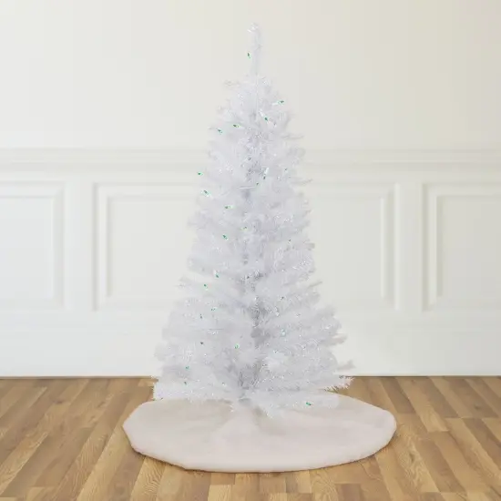 Northlight Pre-Lit Medium Rockport White Pine Artificial Christmas Tree - 4' - Green Lights {3}