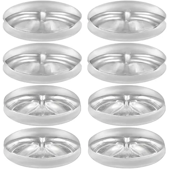 8 14K White Gold Friction Ear Nuts with Silicone Cushion, 4 6.5mm & 4 5.0mm Wide {1}