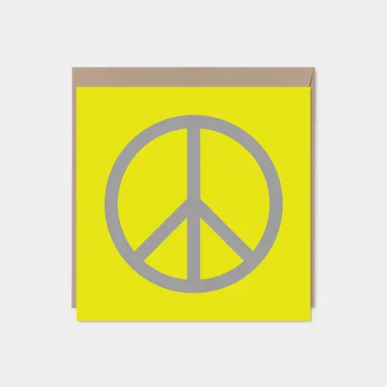 Yellow Square Peace Card {1}