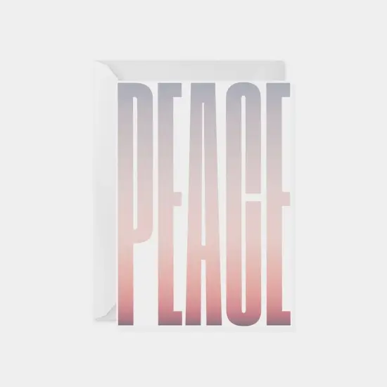 Peace Gradient Ombre Typography Card, {1}