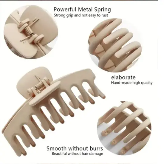 khaki set 6Pcs Women Fashion Claw Clips Set {4}