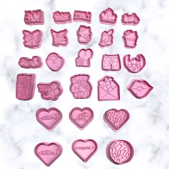 Valentine Complete Collection Mini Cookie Cutters and Embossers Set {1}