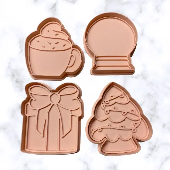 8-piece Christmas Cookie Cutter and Stamp Set {1}